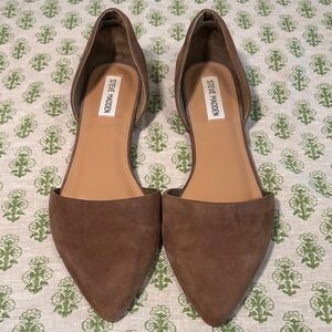 Steve Madden Flats suede mocha colored women’s 10m